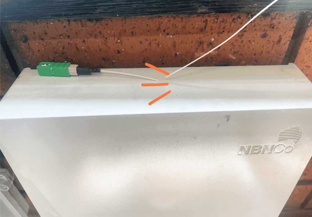 broken fibre connector