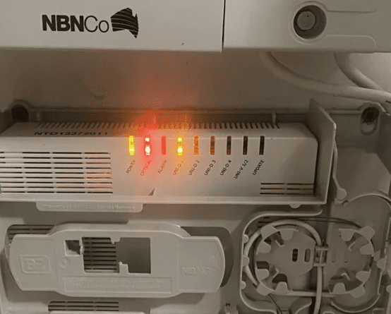Red nbn opital light